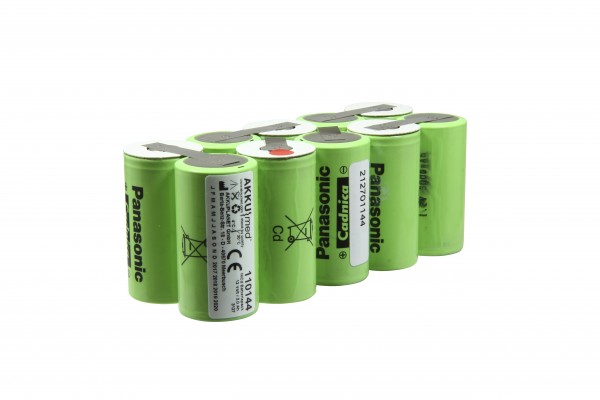 NC-batteri egnet til Bruker / Schiller defibrillator Defiscope DS CE-kompatibel