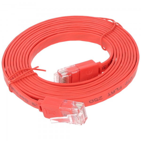 Goobay CAT 6 flat patch kabel, U/UTP, rød