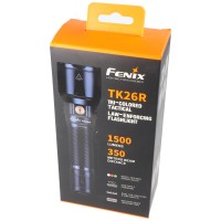 Fenix TK26R LED lommelygte max. 1500 lumen og 347 meter lys, tri-farve, inklusive 3500mAh Li-Ion-batteri