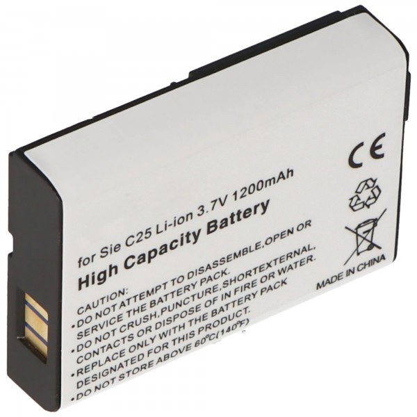 Batteri passer til Siemens C25 Li-ion batteri V30145-K1310-X103 med 1200mAh