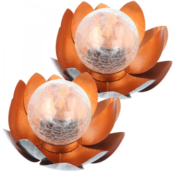 Fortryllende sol lotus blomst duet, lotus blomst sol LED LED lys dekoration