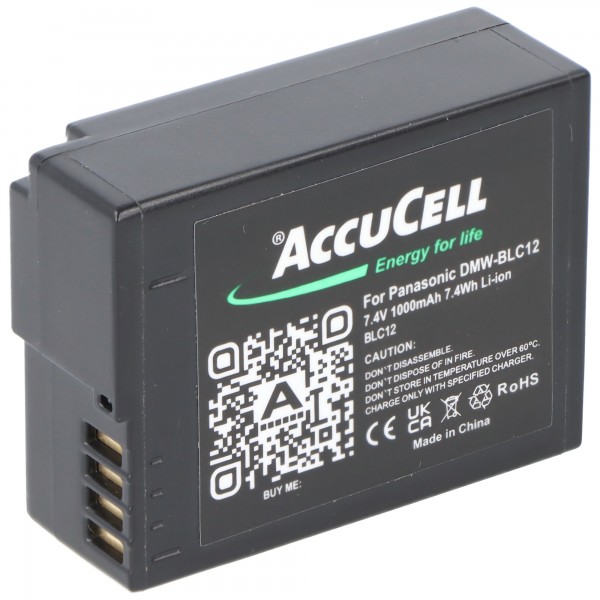 Batteri passer til Panasonic DMW-BLC12, DMW-BLC12E, DMC-GH2