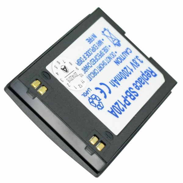 AccuCell batteri passer til Samsung SB-P120A, SB-P120ABK, 1200mAh