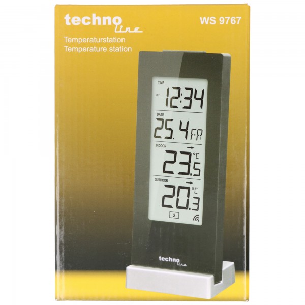 WS 9767 - moderne vejrstation med visning af temperaturtrend