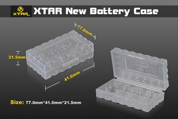 Xtar Box NEW til 2x 18650, 4x18350, 4x 16340 med Xtar logo