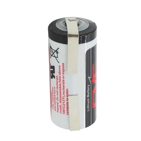Lithium 3,6V batteri ER 14335, 2/3 AA ER14335 standardbatteri med loddehane U-form til selvkonvertering, selvinstallation