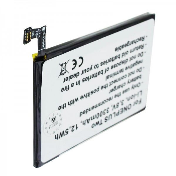 Batteri passer til ONEPLUS 2, A2001, A2003, A2005, To batterier BLP597