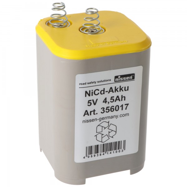 Original Nissen batteri 4R25 NiCd 5 volt 4,5Ah nikkel-cadmium batteri