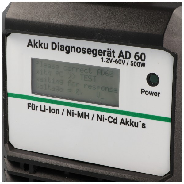 Batteri-batteri-analysator AD60 for batterier op til 60,0 volt 450w op til max. 500W