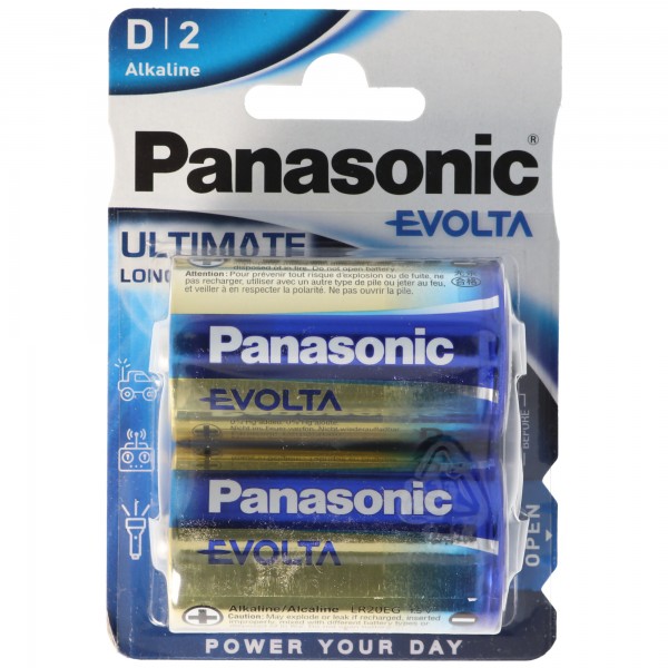 Panasonic EVOIA batterier de nye alkaliske batterier Mono / D