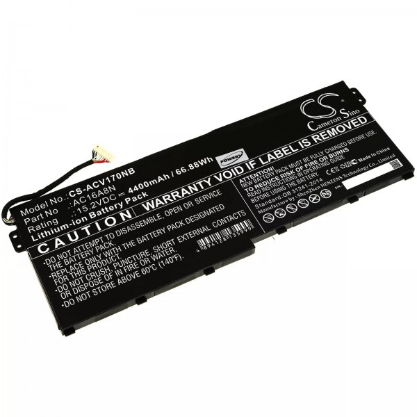 Batteri til bærbar Acer Aspire V17 Nitro / VN7-793G / type KT.0040G.009/ type AC16A8N - 15.2V - 4400 mAh