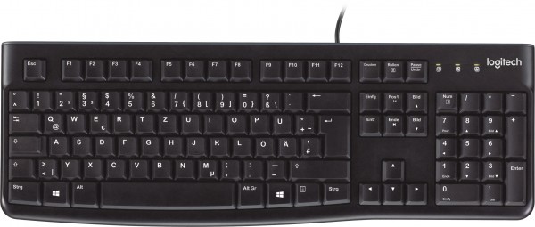 Logitech Keyboard K120, USB, sort DE, Business