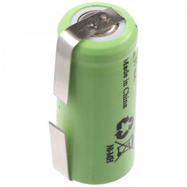 GP GP35AAAH NiMH størrelse 1 / 2AAA batteri med U-formet loddeknap, ikke længere tilgængelig, men et alternativt batteri