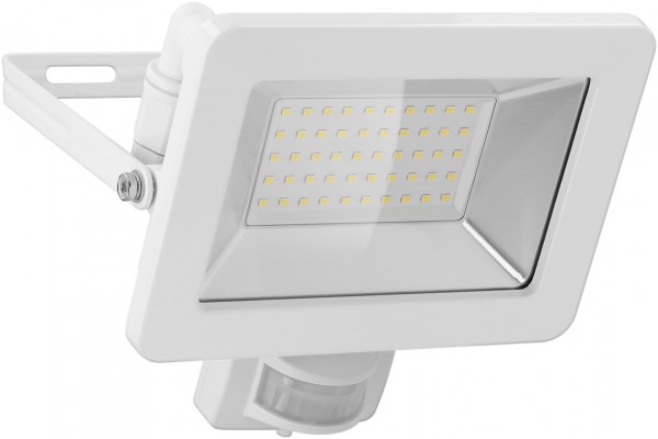 Goobay LED udendørs spotlight, 50 W, med bevægelsesdetektor - med 4250 lm, neutral hvidt lys (4000 K), PIR sensor med ON/OFF funktion og M16 kabelforskruning, velegnet til udendørs brug (IP44)