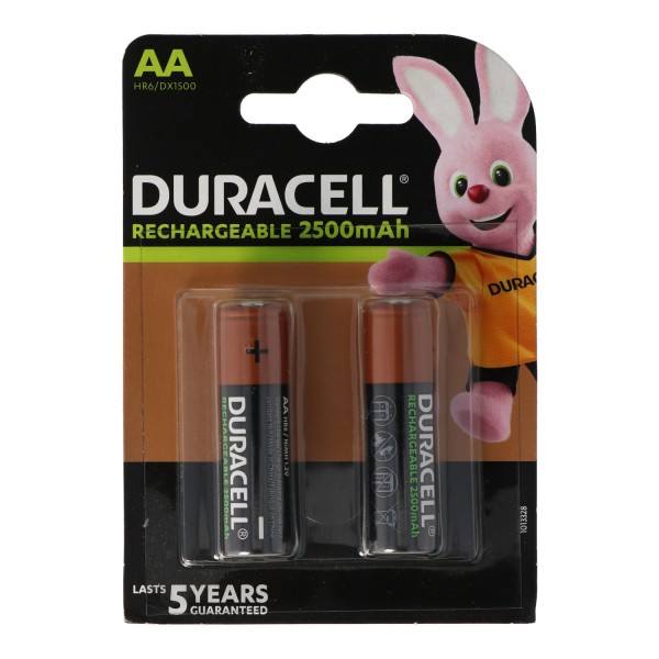 Duracell PreCharged Mignon-batteri Ni-MH 1.2V med max. 2500mAh i en blisterpakning på 2