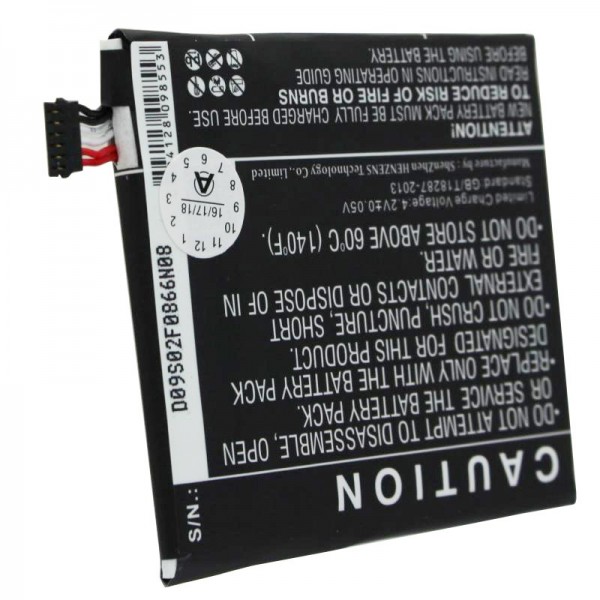 Batteri passer til WIKO Darkmoon batteri TLE14A15 Li-Polymer