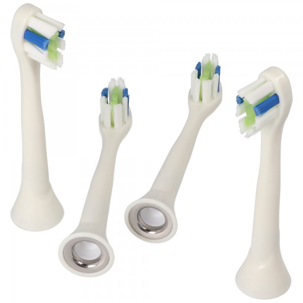 Pakke med 4 mini-rengøringsbørsteudskiftningstandbørstehoveder til elektriske tandbørster fra Philips, velegnet til f.eks. Philips HX3 HX6 HX8 HX9-serien