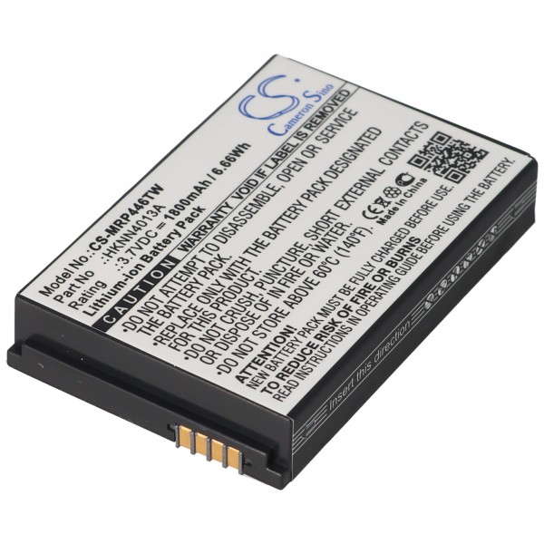 Batteri passer til Motorola radio CLP1010, CLP1060, SL7550, erstatter BT90, HKLN4440B, HKNN4013A, SNN5826A, 3.7V 1800mAh