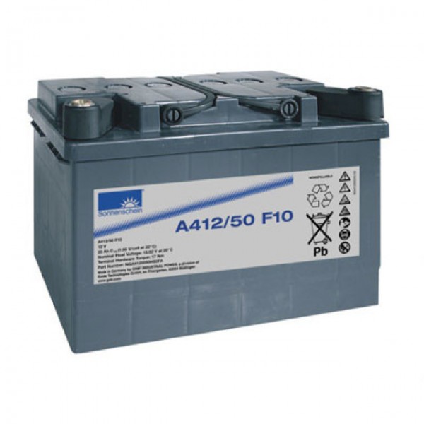 Exide Sunshine Dryfit A412 / 50F10 blybatteri med M10 skrueterminal 12V, 50000mAh