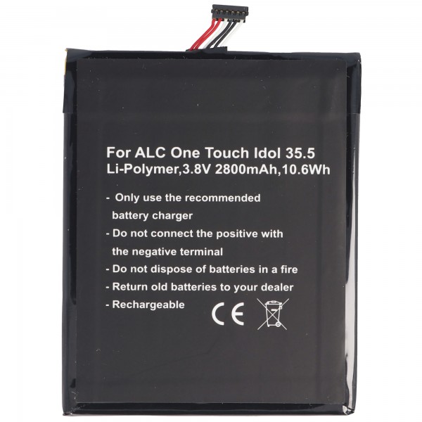 Batteri passer til Alcatel One Touch Idol 4S, One Touch Idol 4S LTE, OT-6070, OT-6070K, OT-6070O, OT-6070Y