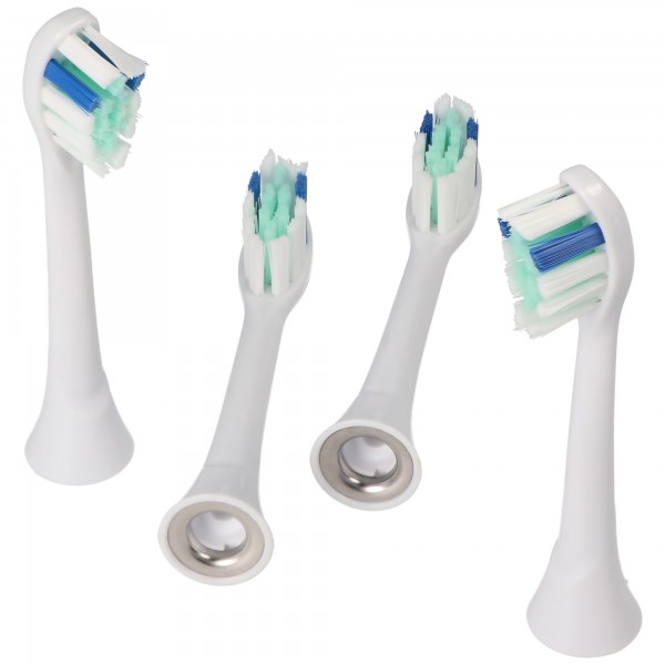 Pakke med 4 Deep Cleaning Brush-erstatnings-tandbørstehoveder til elektriske tandbørster fra Philips, velegnet for eksempel til Philips HX3 HX6 HX8 HX9-serien