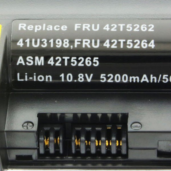 Batteri til Lenovo Thinkpad R61-serie, R400-serien, T61-serien 5200mAh