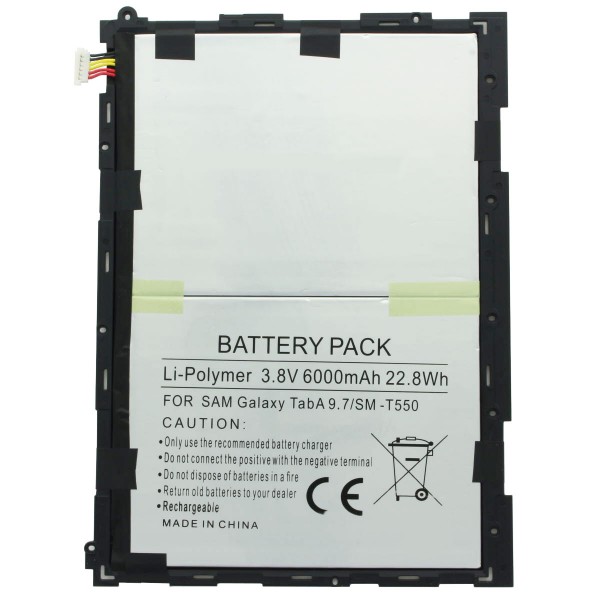 Batteri passer til Samsung Galaxy Tab A 9.7, batteri SM-P550, SM-T550