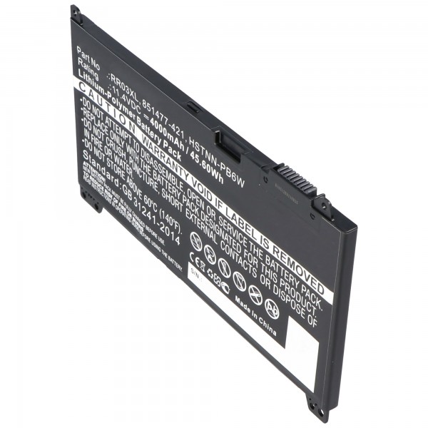 Batteri passer til HP ProBook 430 G4, Li-Polymer, 11.4V, 3930mAh, 45Wh, indbygget, uden værktøj