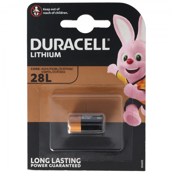 Duracell fotobatteri PX28L lithium 6V 150mAh, 2CR11108, 2CR13252, L544