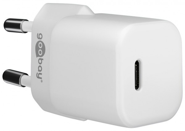Goobay USB-C™ PD (Power Delivery) hurtigoplader nano (30 W) hvid - velegnet til enheder med USB-C™ (Power Delivery) som f.eks. eks iPhone 12