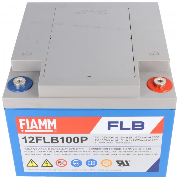 Fiamm Highlite 12FLB100 blybatteri 12V, 26000mAh