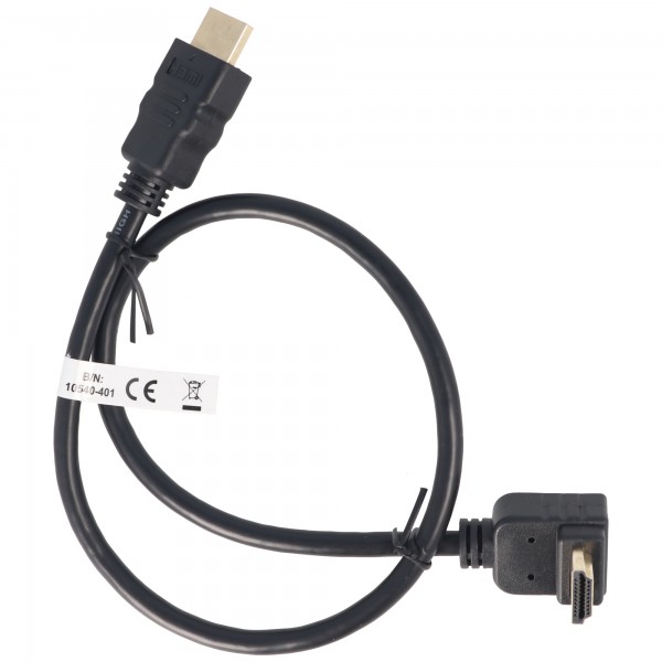 Højhastigheds HDMI ™ -kabel med 90 ° -stik, HDMI-kabel med Ethernet
