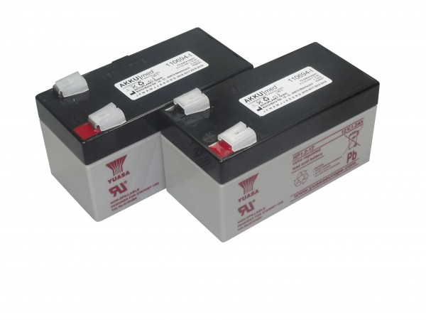 Blybatteriindsats er velegnet til Hill Rom hospital bed type LI150Ax LI150Bx -2x12 Volt 1.2 Ah CE-kompatibel