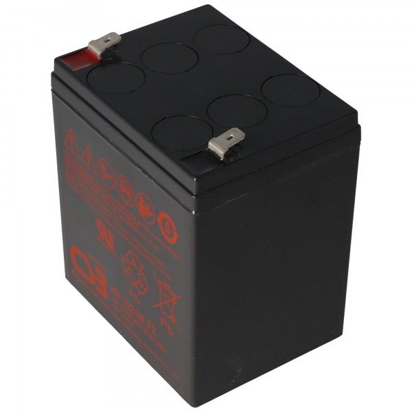 CSB-HR1221WF2 12 Volt AGM-blybatteri 1.75Ah - 21Wh, 90x70x106mm Faston 6.3mm høj strøm