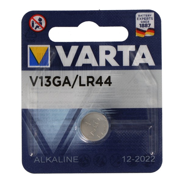 Varta V13GA, LR44, GPA76, 82, LR1154, 357A knapcelle