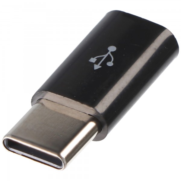 AccuCell -adapter - Micro -USB 2.0 hun til USB Type C (USB -C) han - sort