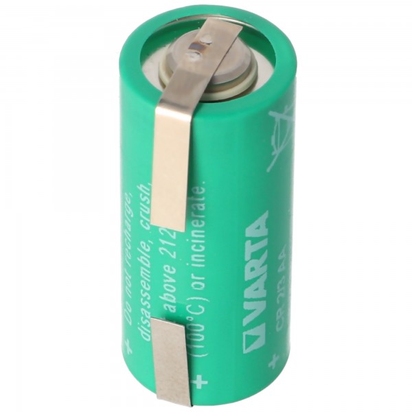 Varta CR2 / 3AA lithiumbatteri, Varta 6237 med loddetråd U-form, 6237301301