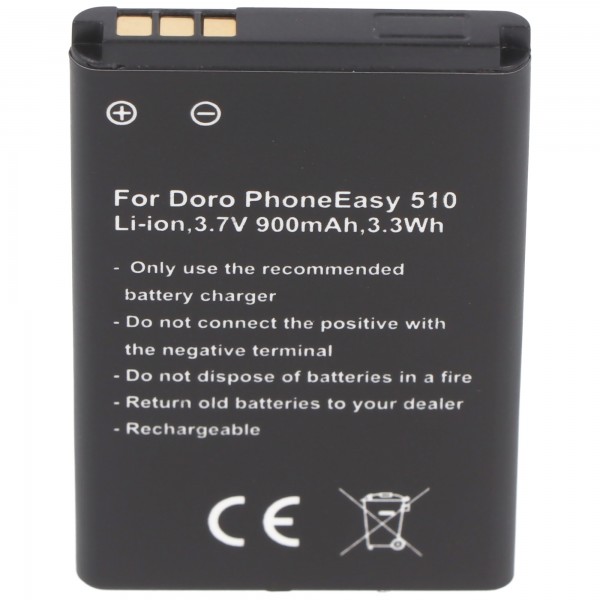 Batteri passer til Doro PhoneEasy 510 batteri DBC-800A, DBC-800B