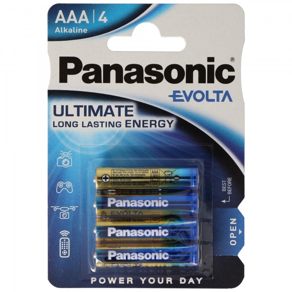 Panasonic EVOIA batteri de nye alkaliske batterier Micro / AAA