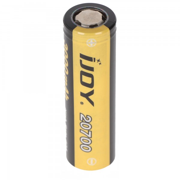 iJoy 20700 Li-Ion batteri - 3000mAh, 3,6V - 3,7V min. 3000mAh type. 3030mAh maks. 35A strømudgang (Flat Top)
