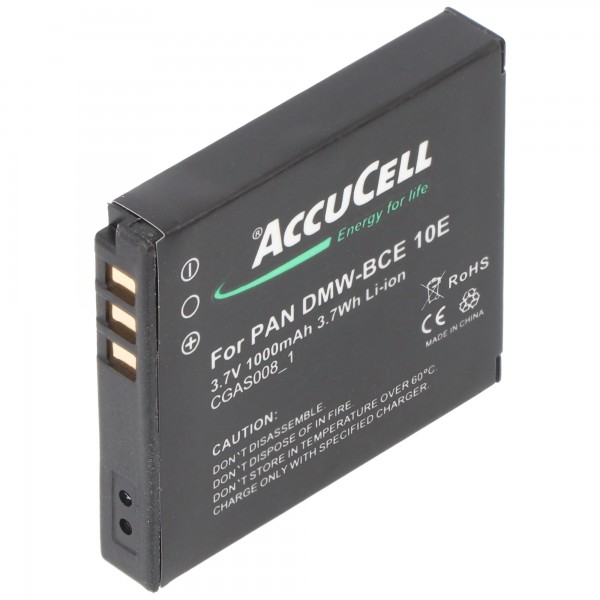 AccuCell batteri passer til Panasonic SDR-S10, CGA-S008