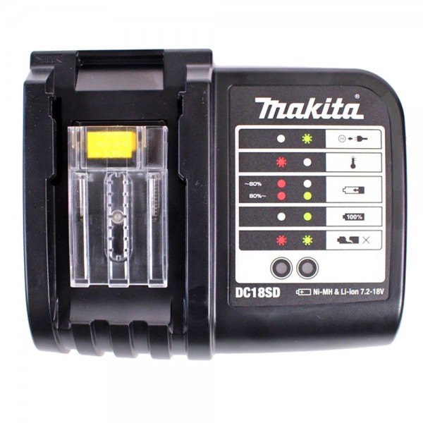 Makita original oplader DC18 SD til 7.2V til 18V NiMH og Li-ion batteri