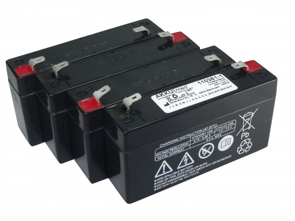 Blybatteriindsats egnet til Völker patientseng S960-2W 24 Volt 1,2 Ah CE-kompatibel