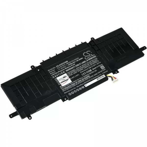 Batteri passer til bærbare Asus ZenBook 13 UX333FA-A4011t, UX333FA-A4081t, type C31N1815 og andre - 11.55V - 4250 mAh