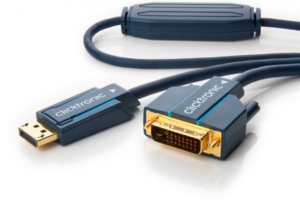 DisplayPort / DVI-adapterkabel Videoadapter mellem DisplayPort og DVI-D