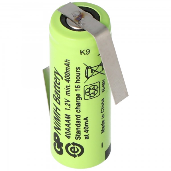 GP GP40AAAM Batteri NiMH Størrelse 2 / 3AAA med loddetråd Z-form