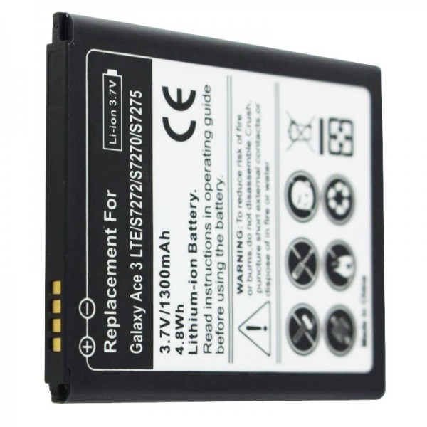Samsung Galaxy ACE 3, 3G LTE GT-S7270 genopladeligt batteri som en replik af AccuCell