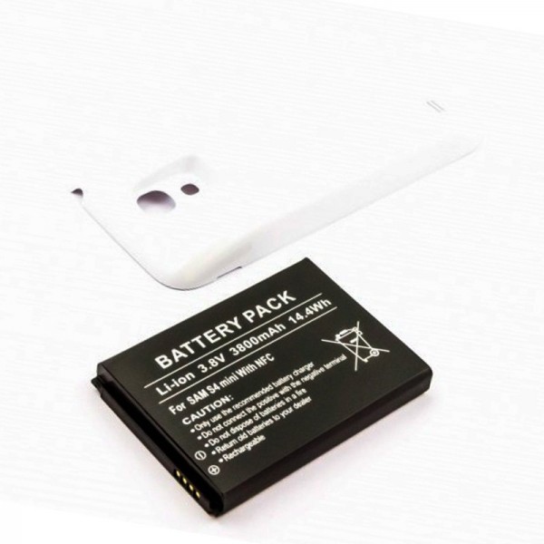 Samsung Galaxy S4 Mini Replacement Batteri Galaxy S4 Mini, GT-I9195 3800mAh med låg hvid