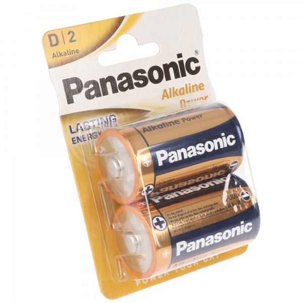 Panasonic Alkaline Power Mono D / LR20 Blister på 2 1,5V