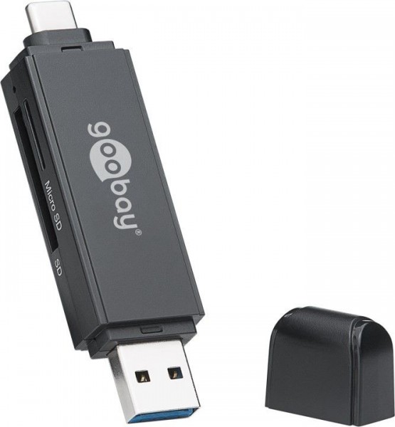 2in1 USB 3.0-kortlæser - USB-C ™ - læser SDXC, SDHC, microSD, SD hukommelseskort
